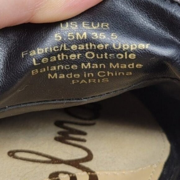 Sam Edelman | Leather Paris Jacquard Floral Cherry Blossom Mules Black Pink - Picture 4 of 11